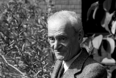 Portrett av den italienske poeten Giorgio Caproni, 1985